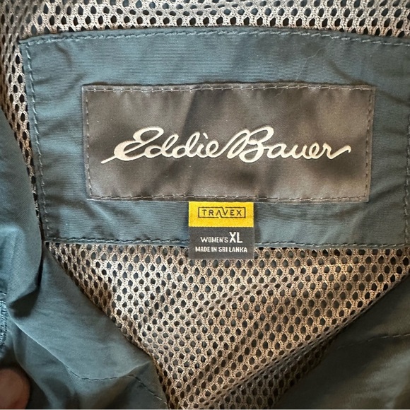 Eddie Bauer Travex Women's Voyager Travel Button Front Jacket Blue XL - Picture 10 of 12